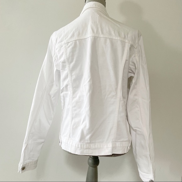 Joe’s Jeans classic white denim jacket boyfriend trucker jean jacket - Picture 4 of 8